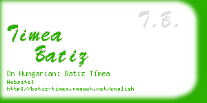 timea batiz business card