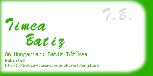 timea batiz business card